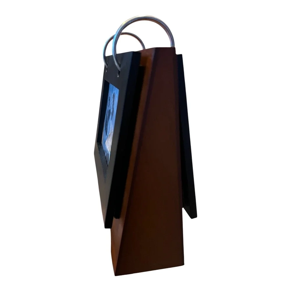 Melannco Flip Photo Frame - Wood Desk Stand - 4x6 photos